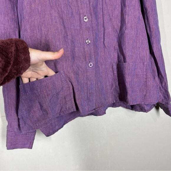 Cleo Dublin Ireland 100% Irish Linen Top Size XL - Picture 4 of 9